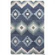 Alora Decor Napoli 5' x 8' Southwestern Motifs Blue/Ivory Hand-Tufted Area Rug