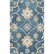 Alora Decor Napoli 8' Round Traditional Motifs Blue/Ivory Hand-Tufted Area Rug