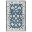 Alora Decor Napoli 5' x 8' Traditional Motifs Blue/Ivory Hand-Tufted Area Rug