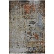 Alora Decor Noble 8' x 10' Abstract Blue/Blue/Brown/Orange Hand Knot Area Rug