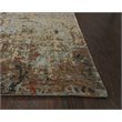 Alora Decor Noble 6' x 9' Abstract Blue/Blue/Brown/Orange Hand Knot Area Rug