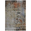 Alora Decor Noble 6' x 9' Abstract Blue/Blue/Brown/Orange Hand Knot Area Rug