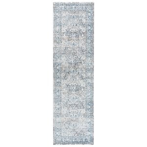 Alora Decor Lavish 2'7&quotx8' Medallion Beige/Gray/Rust/Blue Power-Loomed Area Rug