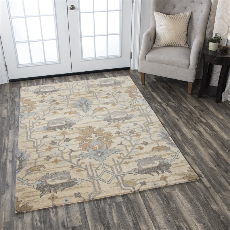 Alora Decor Liberty 8' x 10' Motif Beige/Gray Blue/Gray/Cream/Lt. Brown Rug