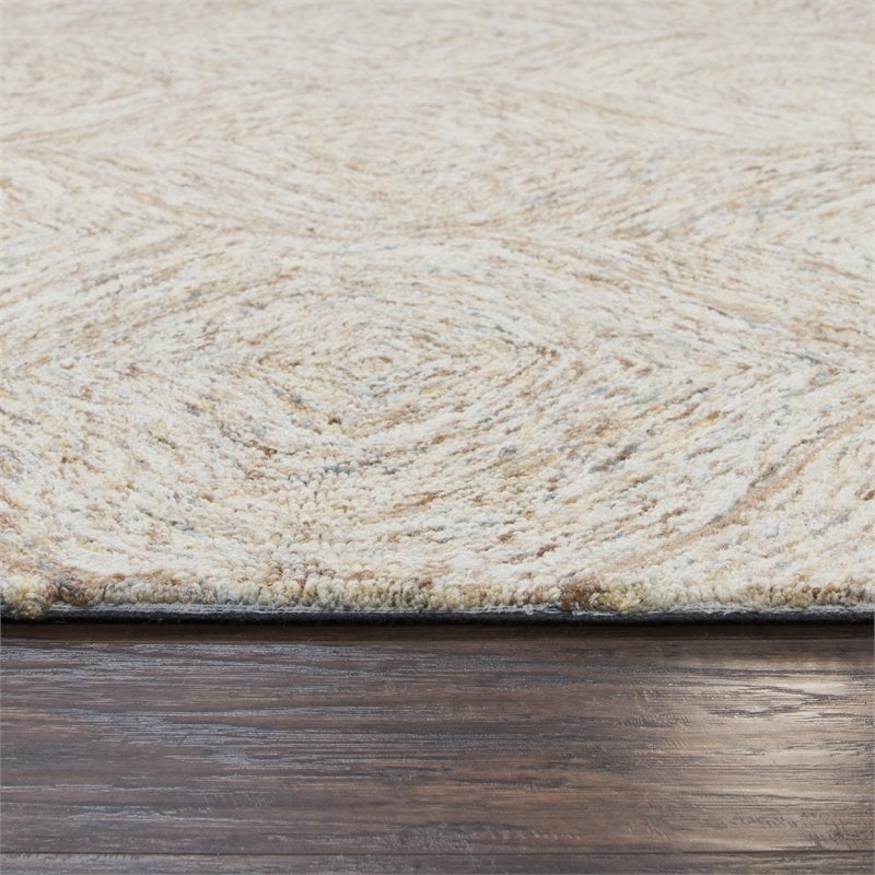 Alora Decor London 8' x 10' Trellis Brown/Gray/Rust/Blue Hand-Tufted Area Rug