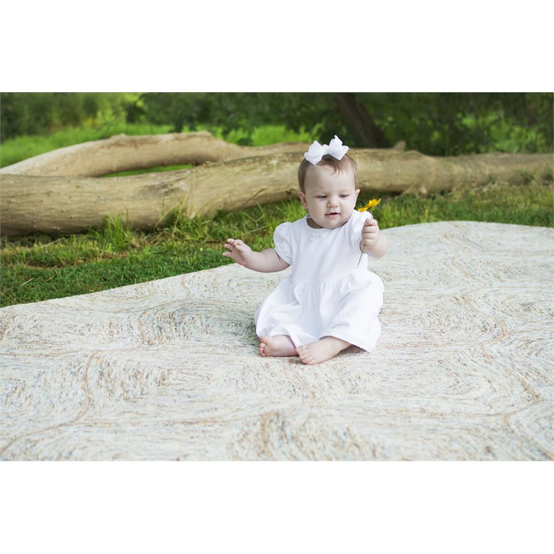 Alora Decor London 5' x 8' Trellis Brown/Gray/Rust/Blue Hand-Tufted Area Rug