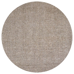 Alora Decor London 8' Round Solid Brown/Gray/Rust/Blue Hand-Tufted Area Rug