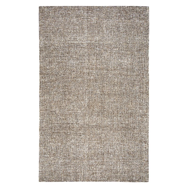 Alora Decor London 5' x 8' Solid Brown/Gray/Rust/Blue Hand-Tufted Area Rug