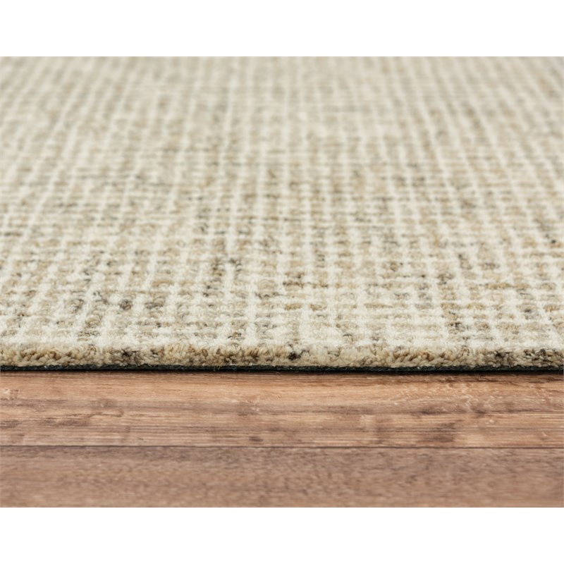 Alora Decor London 3' x 5' Tweed Beige/Brown/Ivory Hand-Tufted Area Rug