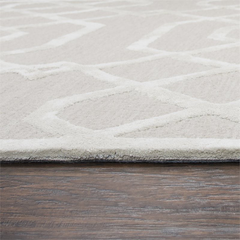 Alora Decor Madison 8' x 10' Trellis Beige/Ivory Hand-Tufted Area Rug