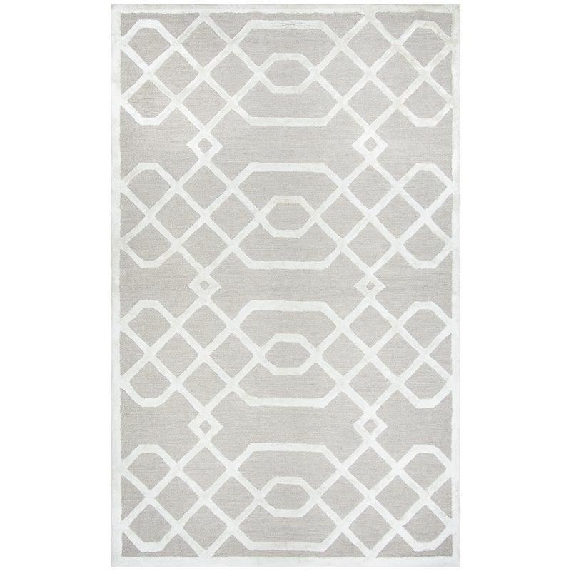 Alora Decor Madison 8' x 10' Trellis Beige/Ivory Hand-Tufted Area Rug
