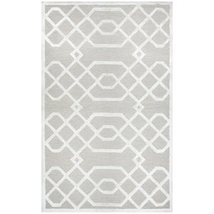 Alora Decor Madison 3' x 5' Trellis Beige/Ivory Hand-Tufted Area Rug