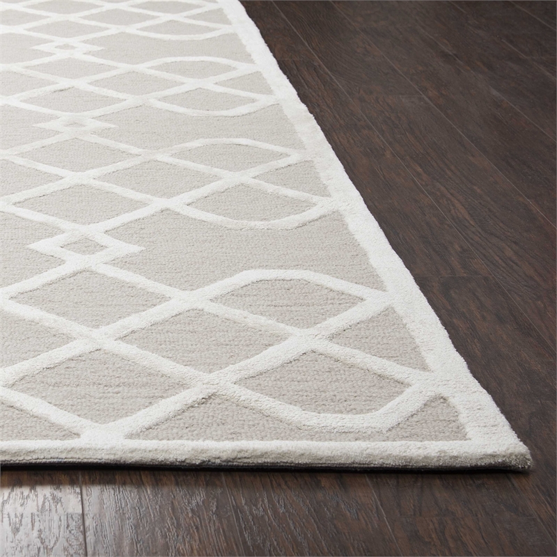 Alora Decor Madison 5' x 8' Trellis Beige/Ivory Hand-Tufted Area Rug