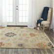 Alora Decor Muse 10' x 14' Beige/Beige/ Blue/ Yellow Hand Knotted Area Rug