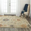 Alora Decor Muse 8' x 10' Beige/Beige/ Blue/ Yellow Hand Knotted Area Rug