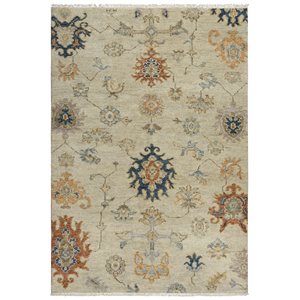 Alora Decor Muse 9' x 12' Beige/Beige/ Blue/ Yellow Hand Knotted Area Rug