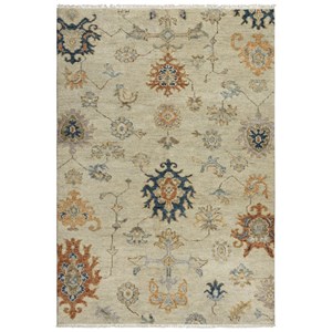 Alora Decor Muse 6' x 9' Beige/Beige/ Blue/ Yellow Hand Knotted Area Rug