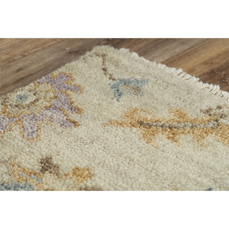 Alora Decor Muse 6' x 9' Beige/Beige/ Blue/ Yellow Hand Knotted Area Rug