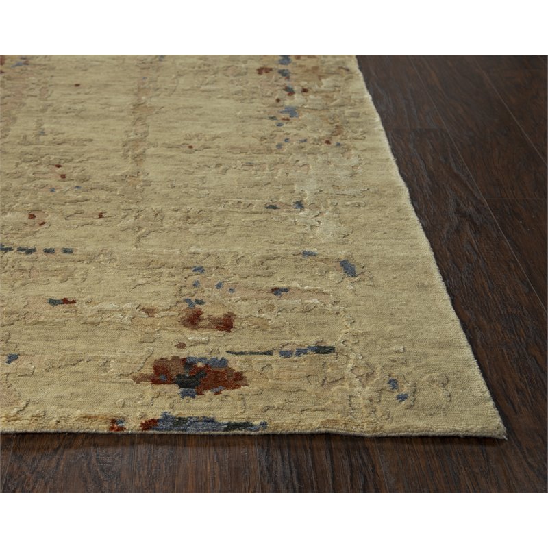 Alora Decor Noble 8' x 10' Abstract Beige Rust/Gray/Rust/Blue Hand Knot Area Rug