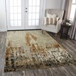Alora Decor Noble 9' x 12' Abstract Beige Rust/Gray/Rust/Blue Hand Knot Area Rug