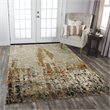 Alora Decor Noble 6' x 9' Abstract Beige Rust/Gray/Rust/Blue Hand Knot Area Rug