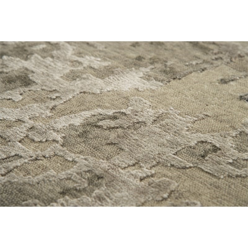 Alora Decor Noble 10' x 14' Abstract Beige/Gray/Rust/Blue Hand Knot Area Rug