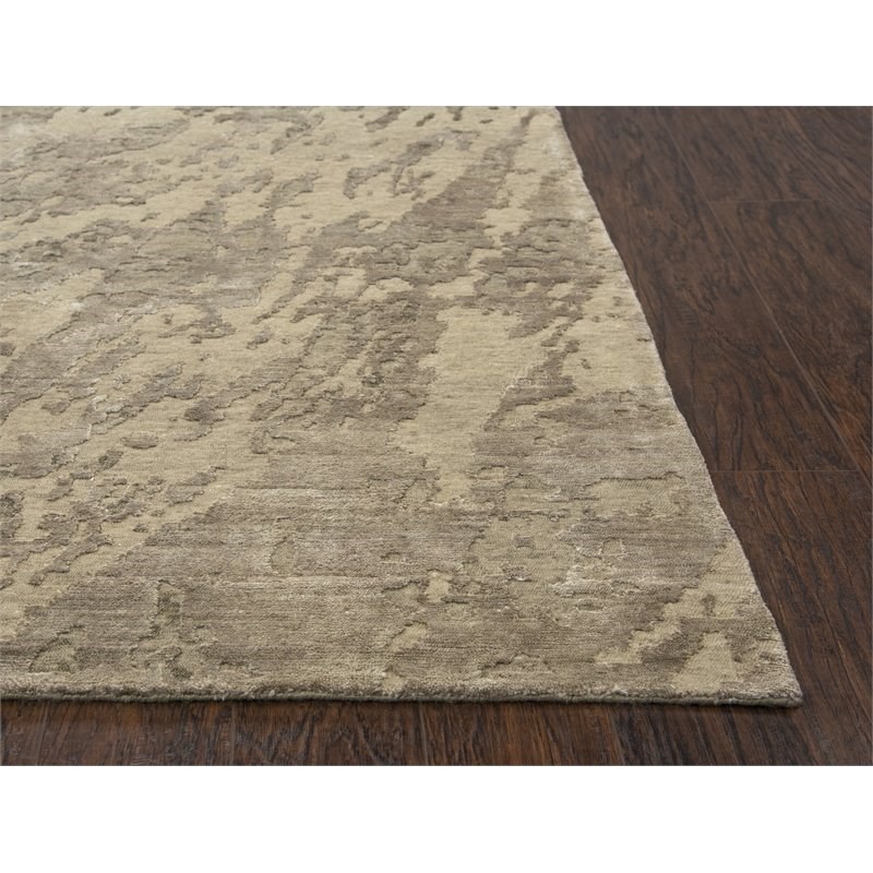 Alora Decor Noble 10' x 14' Abstract Beige/Gray/Rust/Blue Hand Knot Area Rug
