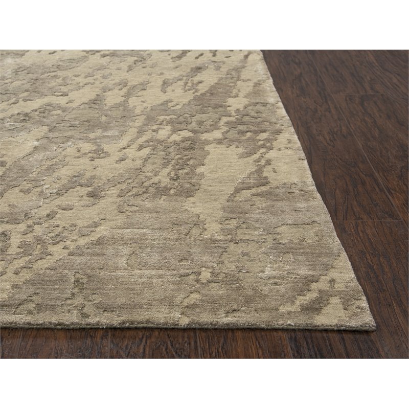Alora Decor Noble 8' x 10' Abstract Beige/Gray/Rust/Blue Hand Knot Area Rug