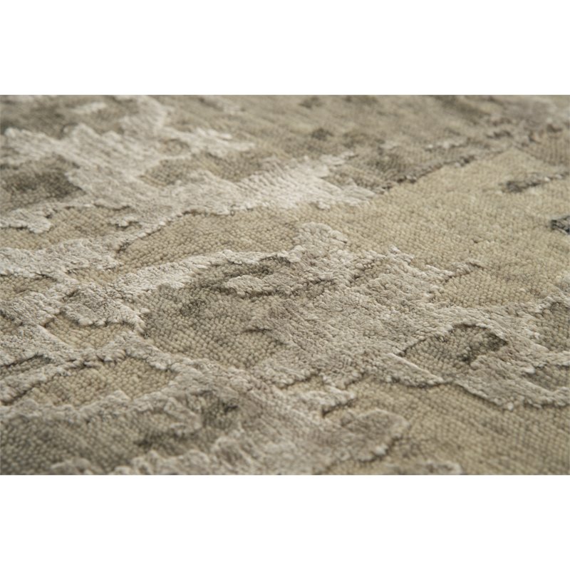 Alora Decor Noble 8' x 10' Abstract Beige/Gray/Rust/Blue Hand Knot Area Rug
