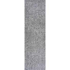 Alora Decor London 2'6&quot x 8' Tweed Black/White/Gray/Rust/Blue Area Rug