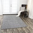 Alora Decor London 8' x 10' Tweed Black/White/Gray/Rust/Blue Area Rug