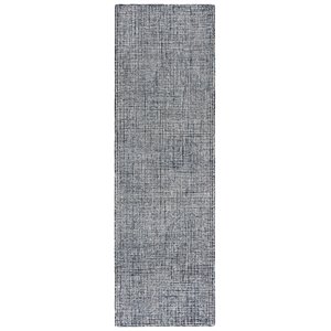 Alora Decor London 2'6&quot x 8' Tweed Black/Gray/Rust/Blue Hand-Tufted Area Rug