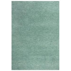 Alora Decor Luna 8'6&quotx11'6&quot Solid/Tone on Tone Aqua/Blue Hand-Tufted Area Rug