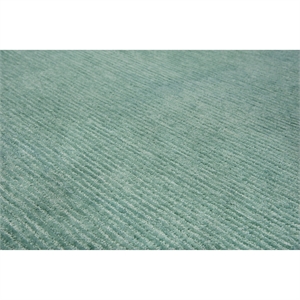 Alora Decor Luna 7'6&quotx9'6&quot Solid/Tone on Tone Aqua/Blue Hand-Tufted Area Rug