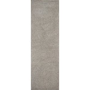 Alora Decor London 2'6&quot x 8' Swirl Gray/Gray/Rust/Blue Hand-Tufted Area Rug