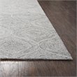 Alora Decor London 3' x 5' Trellis Gray/Gray/Rust/Blue Hand-Tufted Area Rug