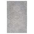 Alora Decor London 3' x 5' Trellis Gray/Gray/Rust/Blue Hand-Tufted Area Rug