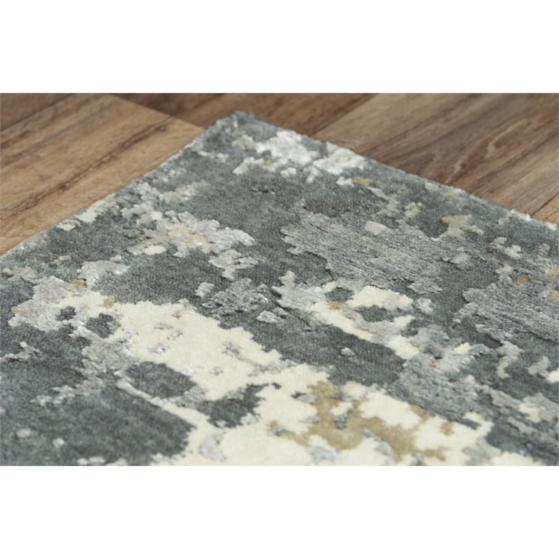 Alora Decor Noble 6' x 9' Abstract Ivory/Gray/Brown/Beige Hand Knot Area Rug