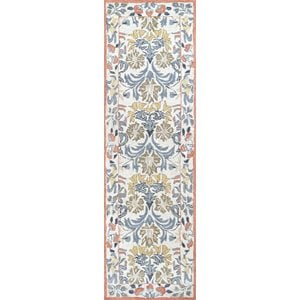 Alora Decor Lavine 2'6&quot x 8' Floral Natural/Rust/Blue Gray/Brown/Gold Area Rug