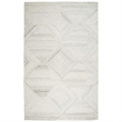 Alora Decor Makalu 8' x 10' Geometric/Solid Ivory /Natural Hand-Tufted Area Rug