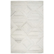 Alora Decor Makalu 8' x 10' Geometric/Solid Ivory /Natural Hand-Tufted Area Rug