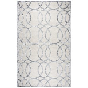 Alora Decor Madison 3' x 5' Geometric Cream/DK.Gray Hand-Tufted Area Rug
