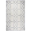 Alora Decor Madison 3' x 5' Geometric Cream/DK.Gray Hand-Tufted Area Rug