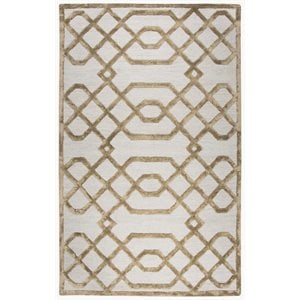 Alora Decor Madison 5' x 8' Trellis Cream/Tan Hand-Tufted Area Rug