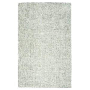 Alora Decor London 5' x 8' Solid Green/Gray/Rust/Blue Hand-Tufted Area Rug
