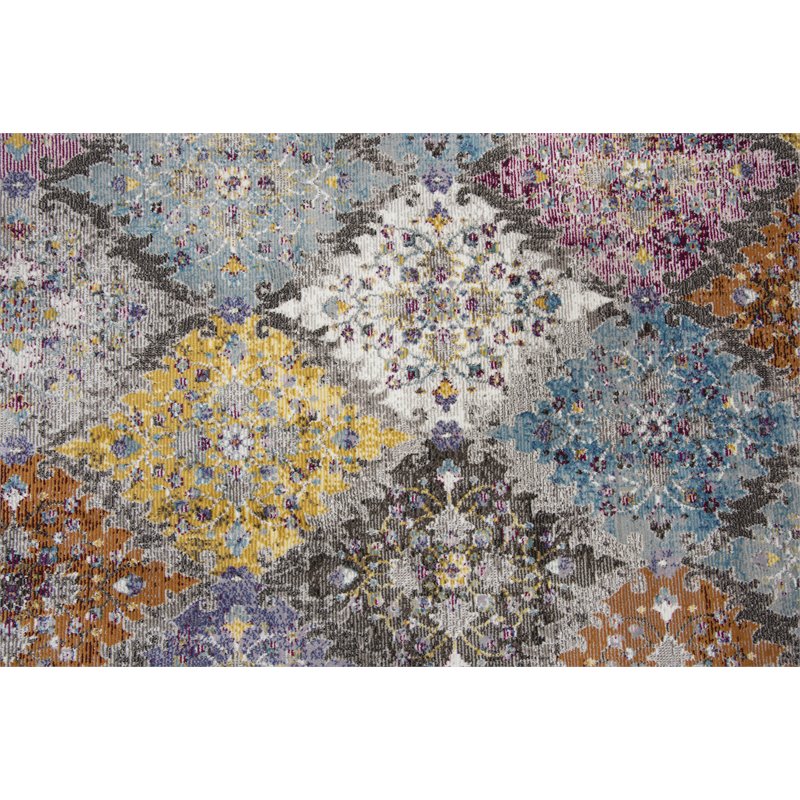 Alora Decor Morocco 5' x 7' Diamond Multi-Color Area Rug