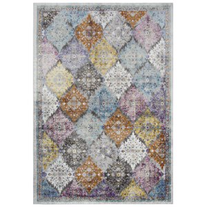 Alora Decor Morocco 5' x 7' Diamond Multi-Color Area Rug