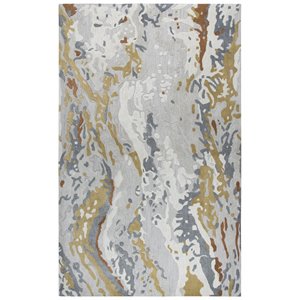 Alora Decor Lapis 5' x 8' Gray/Medium Gray/Lt. Gray/Lt. Green Area Rug