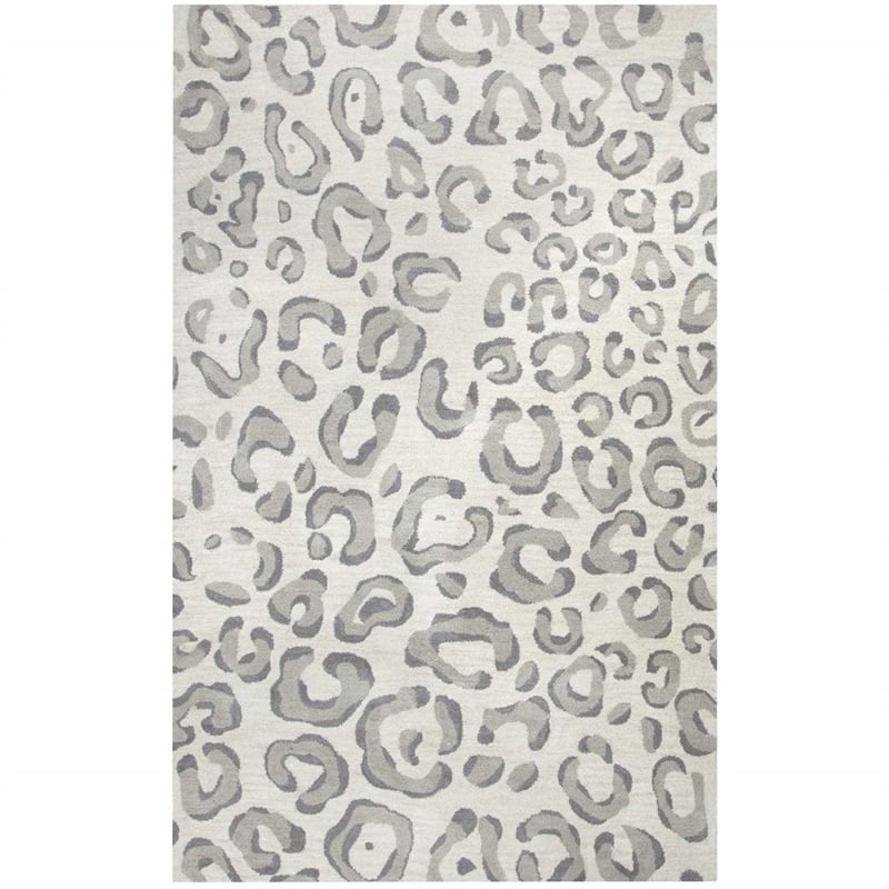 Alora Decor Liberty 8' x 10' Animal/Cheetah Gray/Ivory Hand-Tufted Area Rug