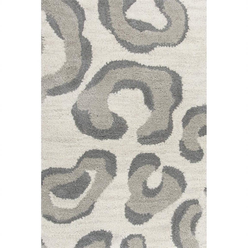 Alora Decor Liberty 8' x 10' Animal/Cheetah Gray/Ivory Hand-Tufted Area Rug